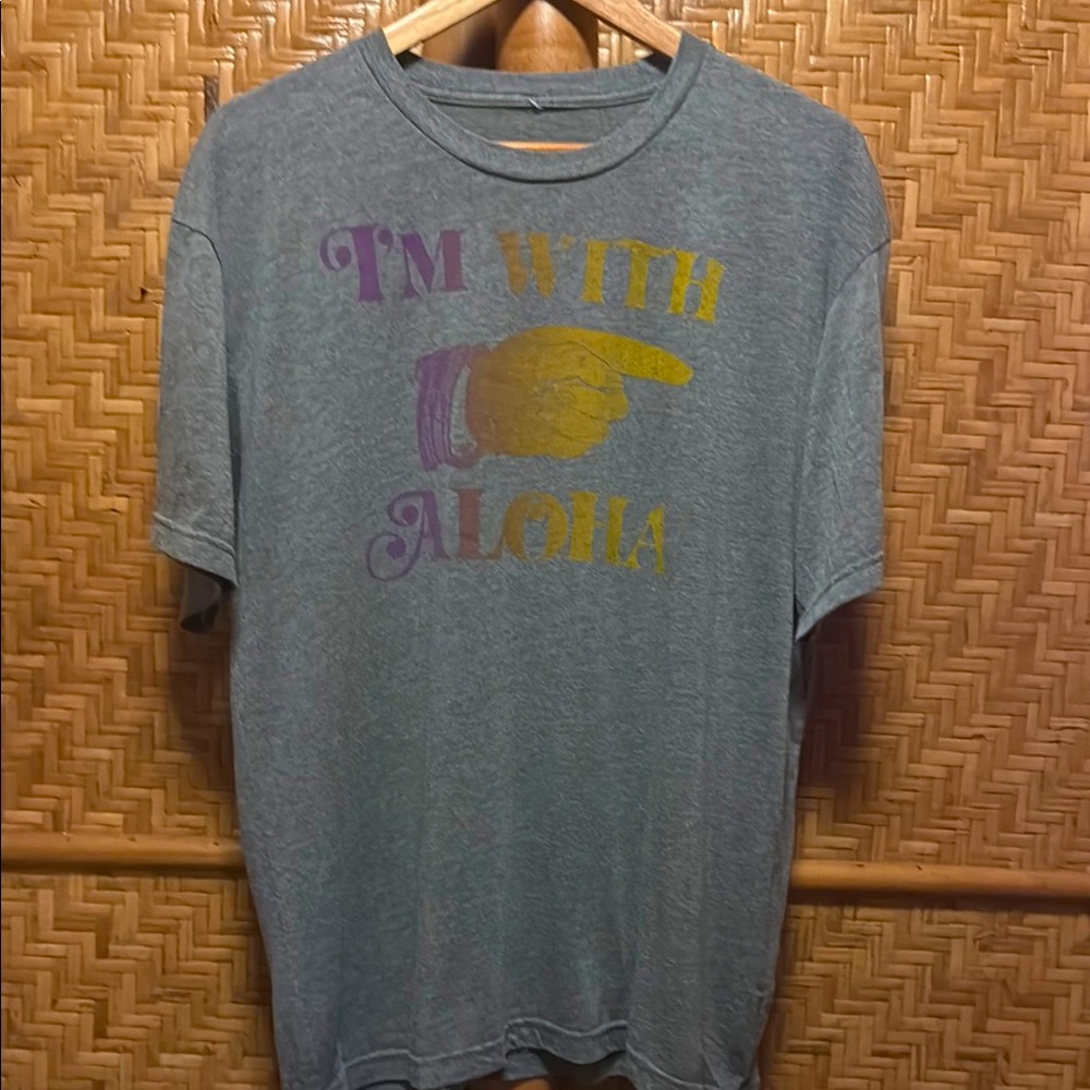 Project Aloha I’m With Aloha gray tee shirt XL